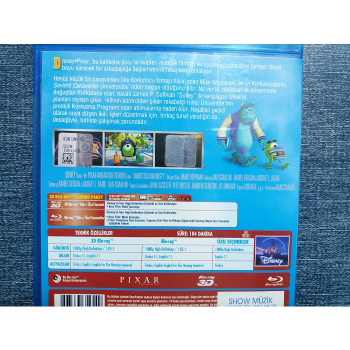 SEVİMLİ CANAVARLAR ÜNİVERSİTESİ BLURAY