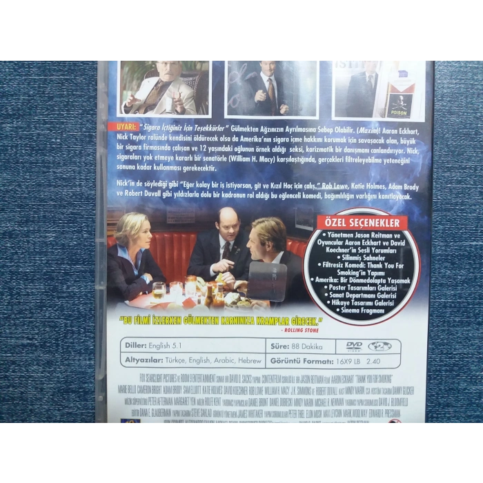 SİGARA İÇTİĞİNİZ İÇİN TEŞEKKÜRLER DVD FİLM