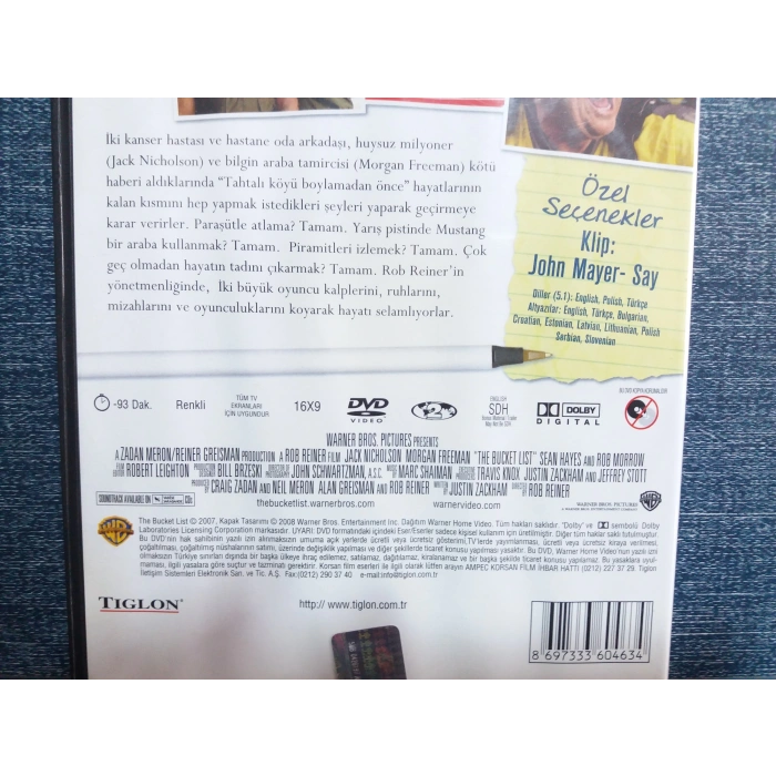 ŞİMDİ YADA ASLA BUCKET LIST  DVD FİLM