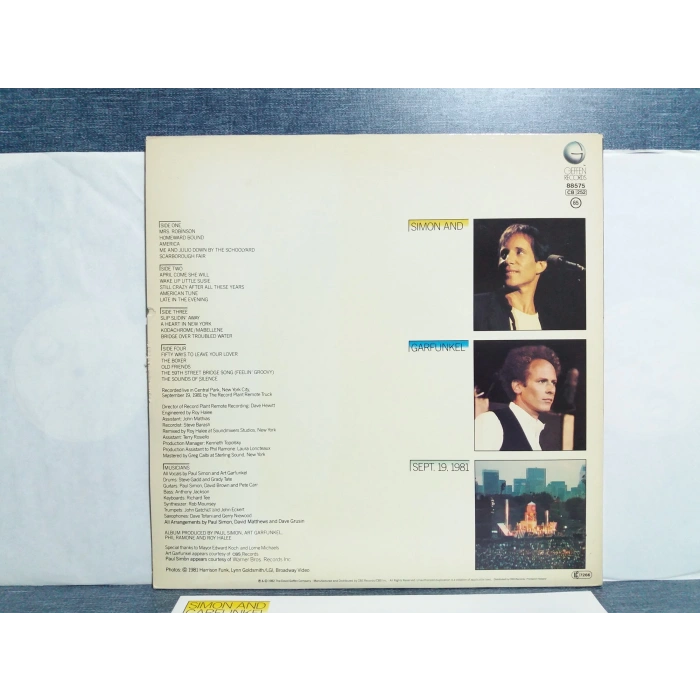 SIMON AND GARFUNKEL CENTRAL PARK CONCERT 2 LP
