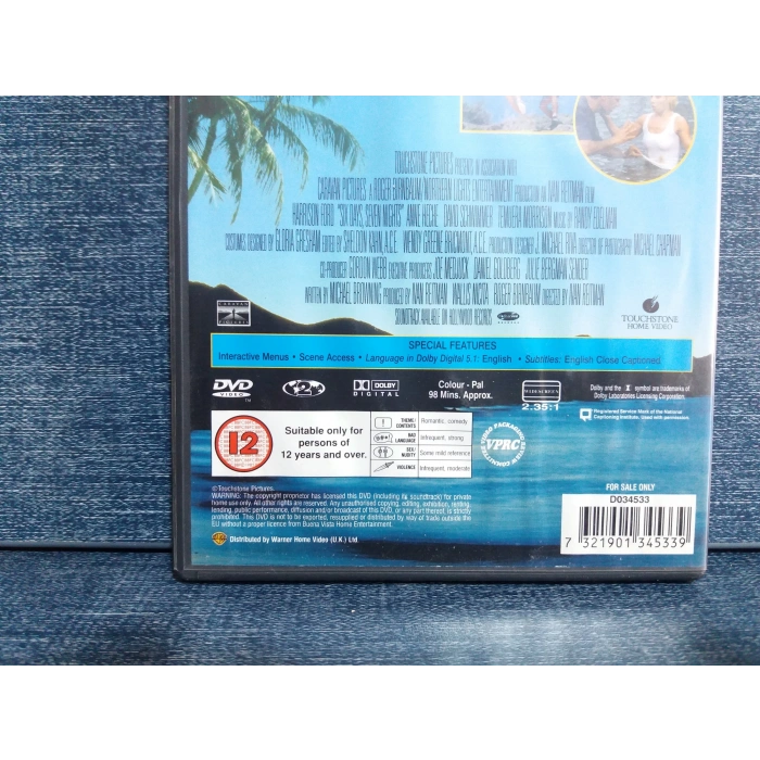 SIX DAYS SEVEN NIGHTS HARRISON FORD DVD FİLM (İNGİLİZCE)
