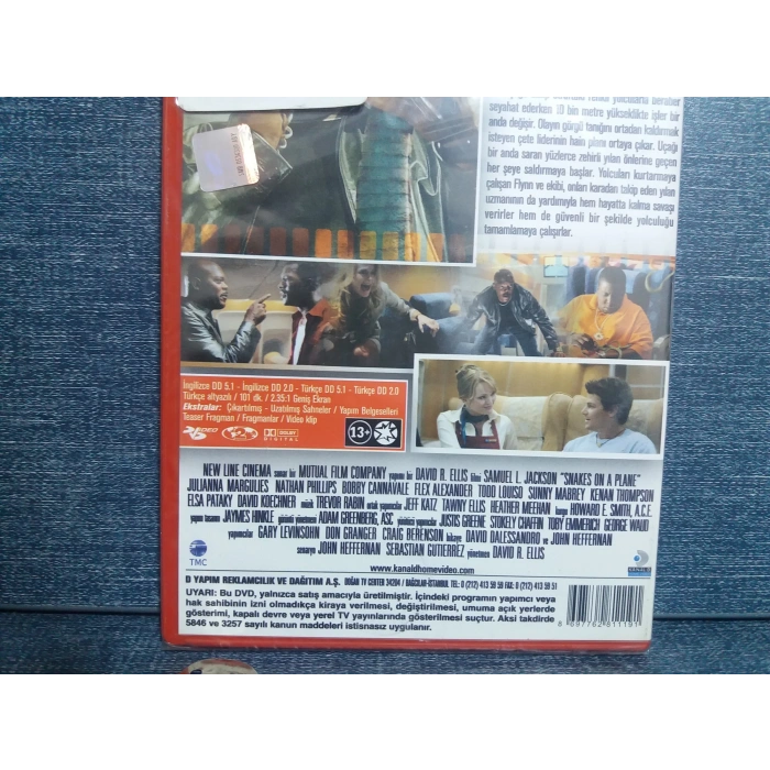 SNAKES ON A PLANE KATİL YILANLAR DVD FİLM (SIFIR)