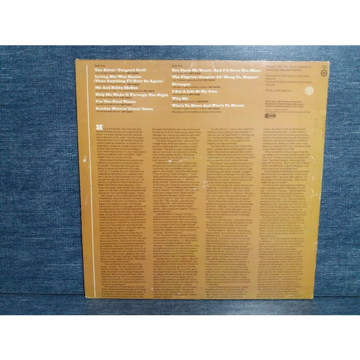 SONGS OF KRISTOFFERSON LP