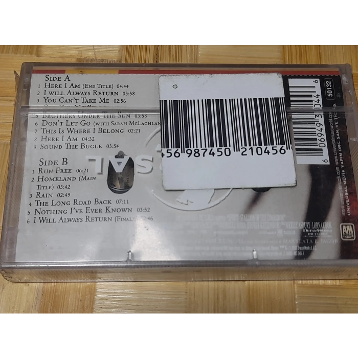 SPIRIT SONGS BRYAN ADAMS HANS ZIMMER SOUNDTRACK MÜZİK KASET