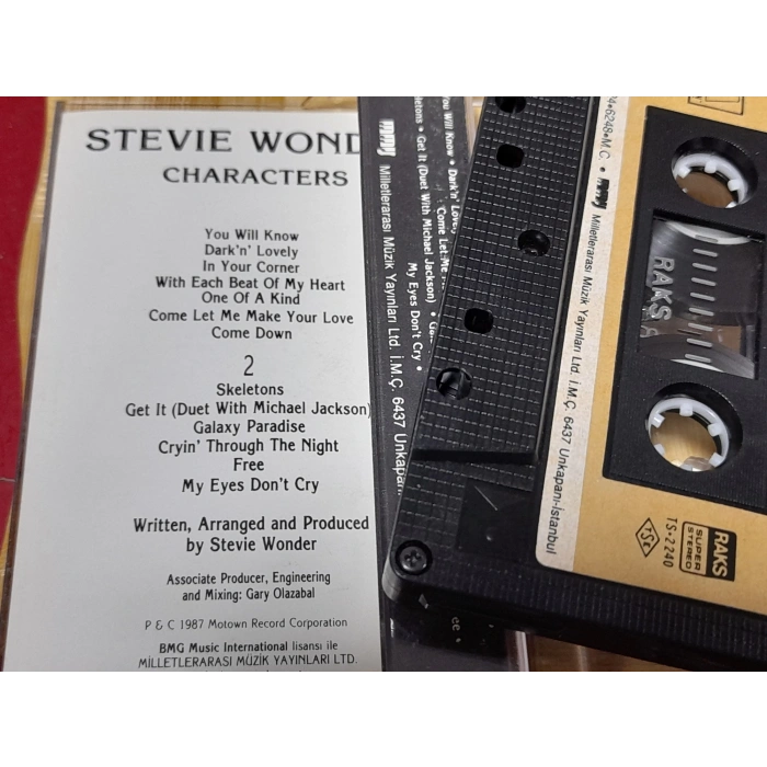 STEVIE WONDER CHARACTERS MÜZİK KASET