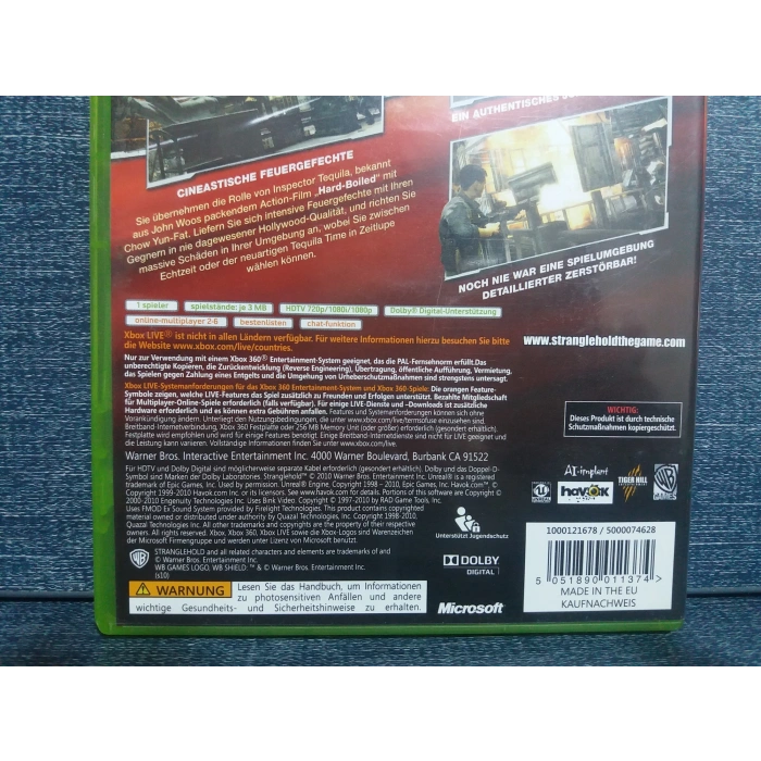 STRANGLEHOLD XBOX 360 OYUN