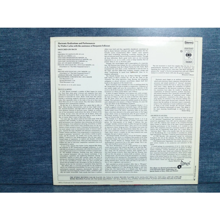 SWITCHED ON BACH TRANS-ELECTRONIC