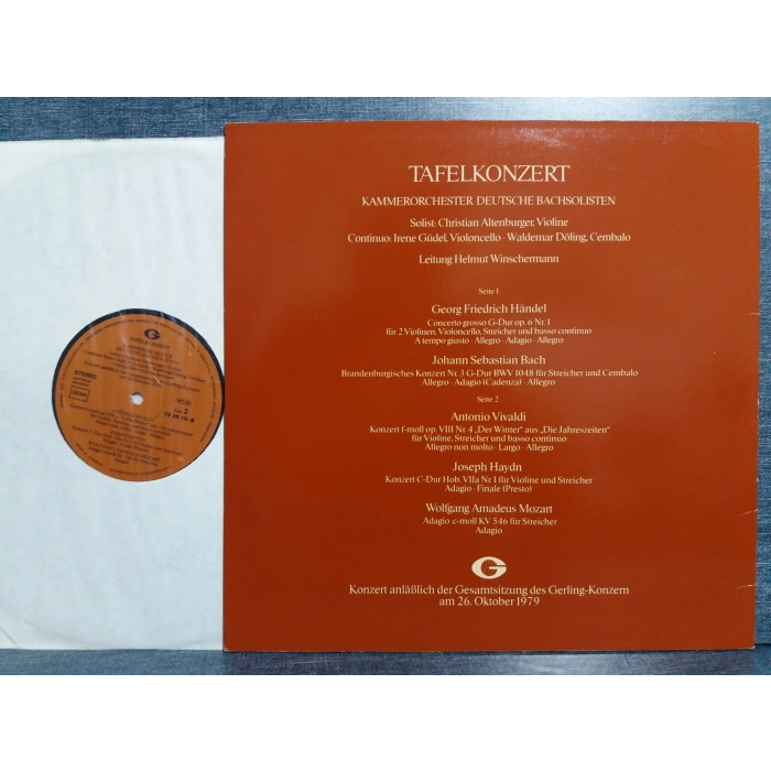 TAFELKONZERT HANDEL BACH VIVALDI HAYDN MUSIC LP