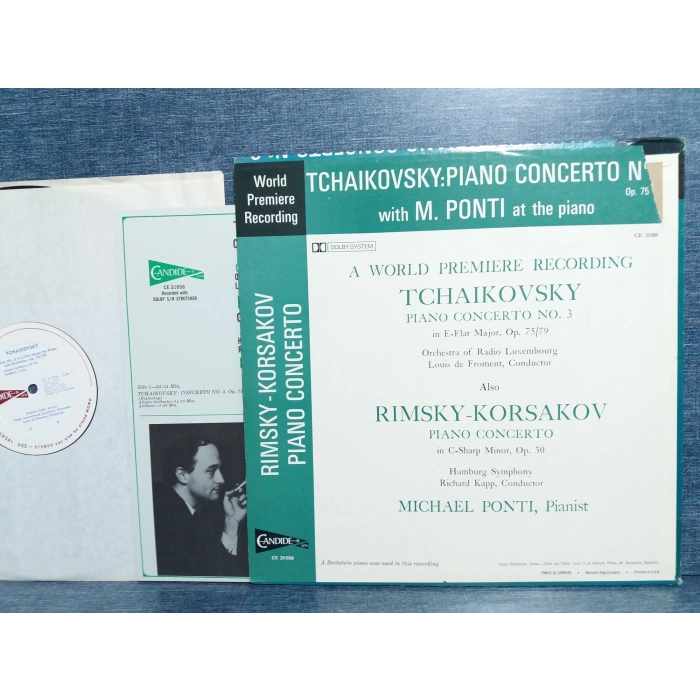 TCHAIKOVSKY CONCERTO Nr.3 - RIMSKY KORSAKOV PIANO M PONTI LP