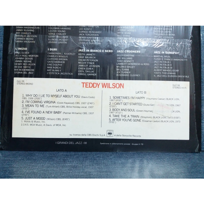 TEDDY WILSON DI MARCELLO PIRAS JAZZ LP  (SIFIR)