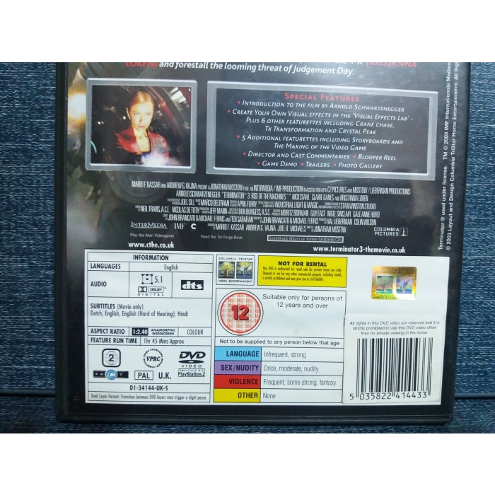 TERMINATOR 3 DVD FİLM (İNGİLİZCE-2 DISK)