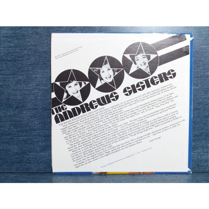 THE ANDREWS SISTERS SING SING SING MUSIC LP