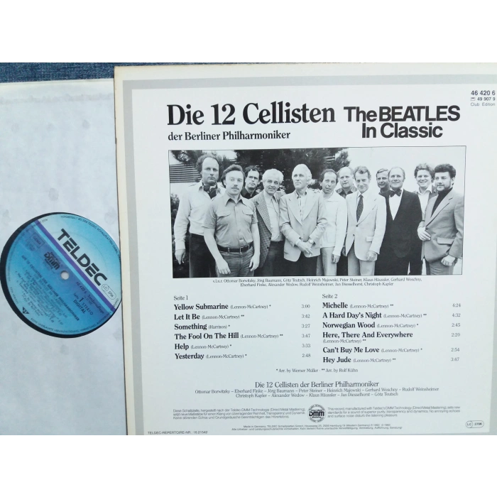 THE BEATLES IN CLASSIC DIE 12 CELLISTEN MUSIC LP