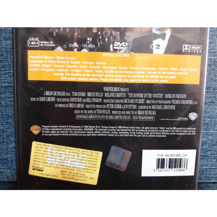THE BONFIRE OF THE VANITIES DVD FİLM