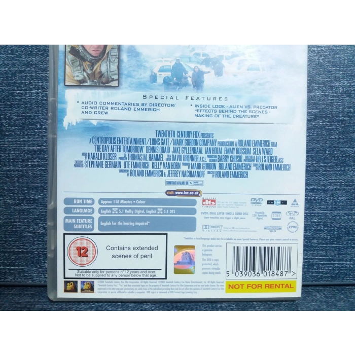 THE DAY AFTER TOMORROW DVD FİLM (İNGİLİZCE)