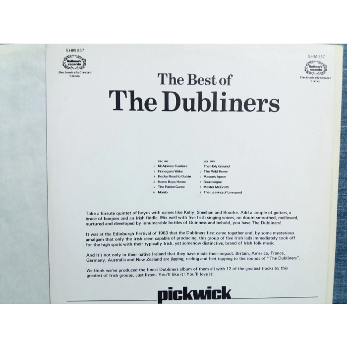 THE DUBLINERS BEST OF MUSIC LP