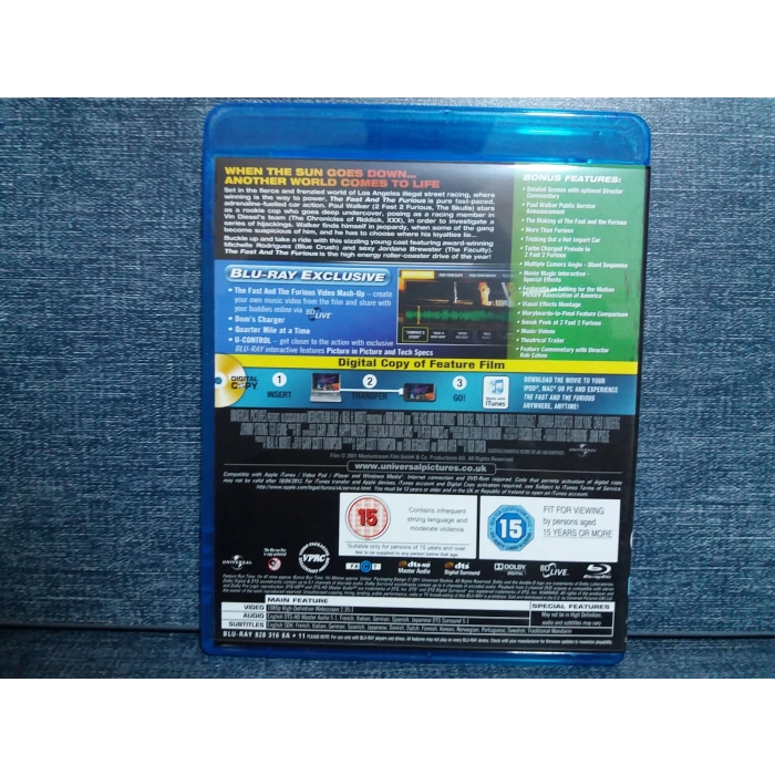 THE FAST AND THE FURIOUS BLURAY FILM ( 2 DISK -İNGİLİZCE )