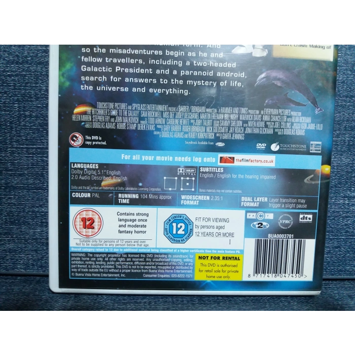 THE HITCHHIKERS GUIDE TO THE GALAXY DVD FILM ( İngilizce -2 Disk )