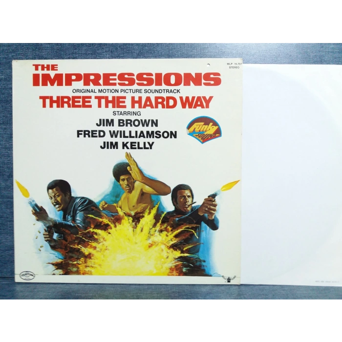 THE IMPRESSIONS THREE THE HARD WAY SOUNDTRACK LP