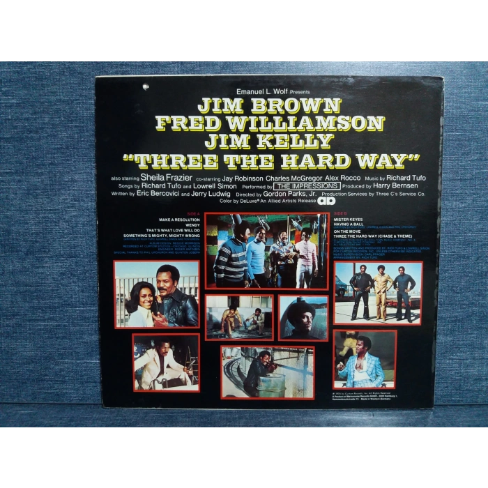 THE IMPRESSIONS THREE THE HARD WAY SOUNDTRACK LP