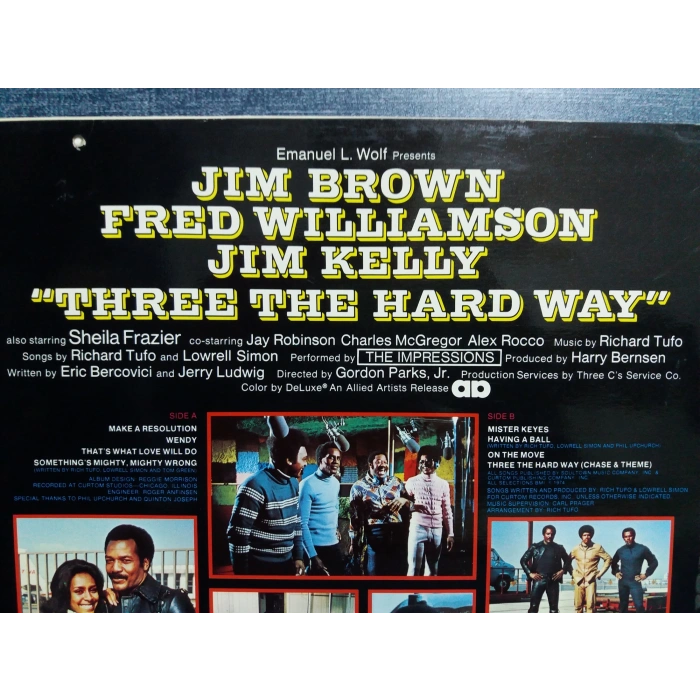 THE IMPRESSIONS THREE THE HARD WAY SOUNDTRACK LP