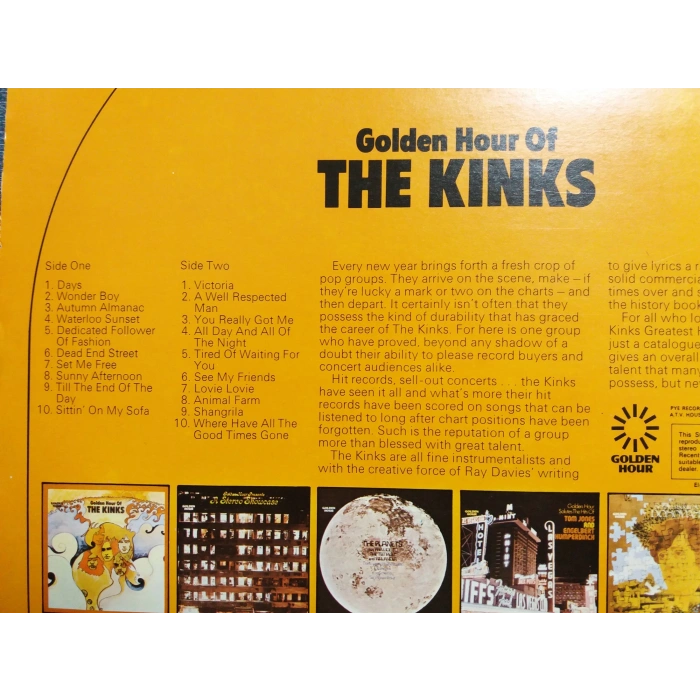 THE KINKS GOLDEN HOUR OF LP