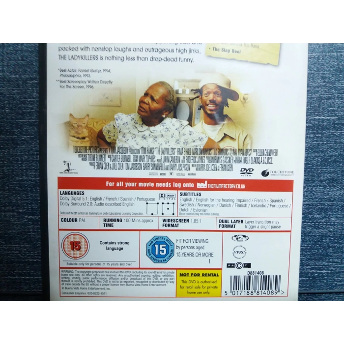 THE LADY KILLERS TOM HANKS  DVD (İNGİLİZCE)