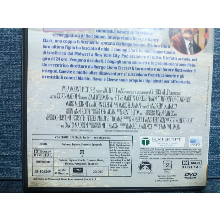 THE OUT OF TOWNERS STEVE MARTIN DVD  (İNGİLİZCE)