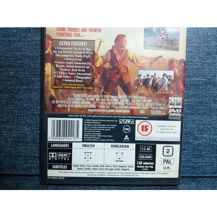 THE PATRIOT MEL GIBSON DVD Tr Altyazı