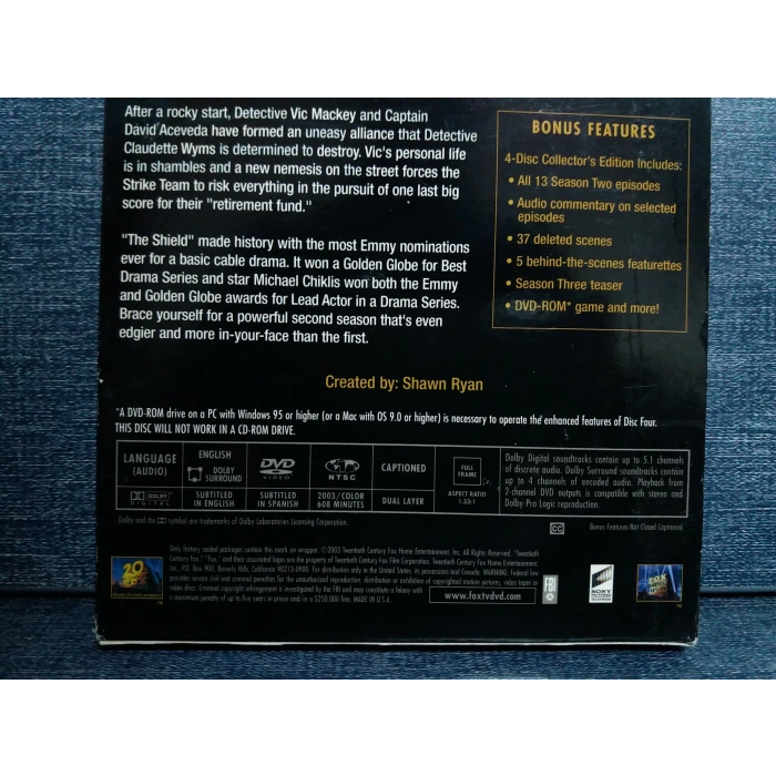 THE SHIELD SEASON 2 DVD BOX (İNGİLİZCE-4 CD)