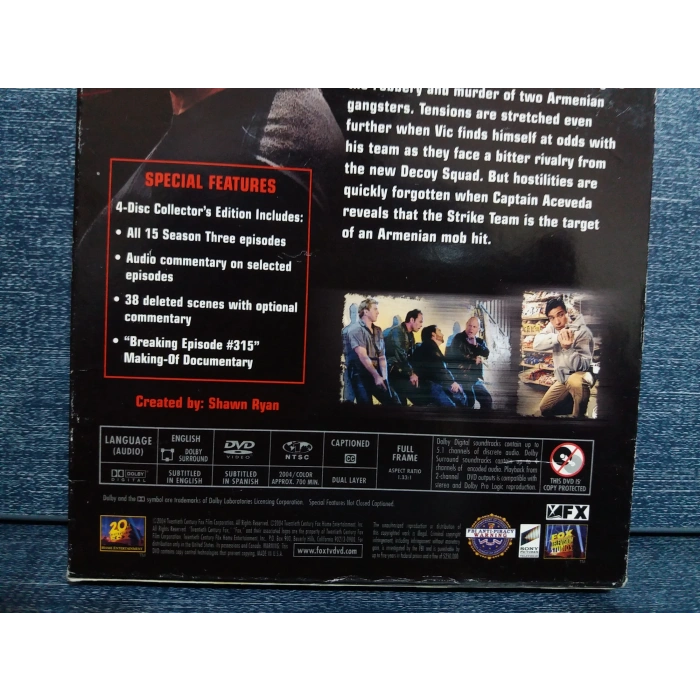 THE SHIELD SEASON 3 DVD BOX (İNGİLİZCE-4 CD)