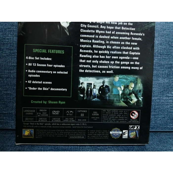 THE SHIELD SEASON FOUR DVD BOX (İNGİLİZCE-4 CD)