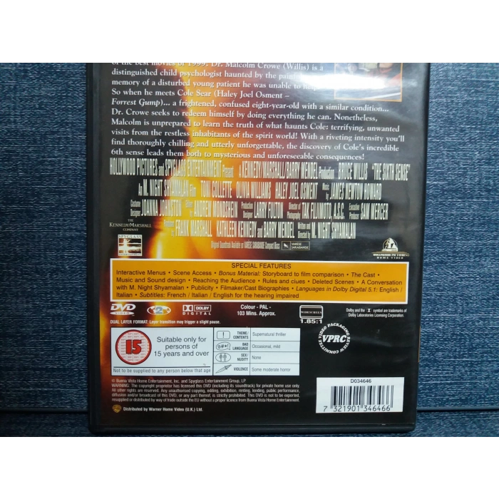 THE SIXTH SENSE DVD FİLM (İNGİLİZCE)