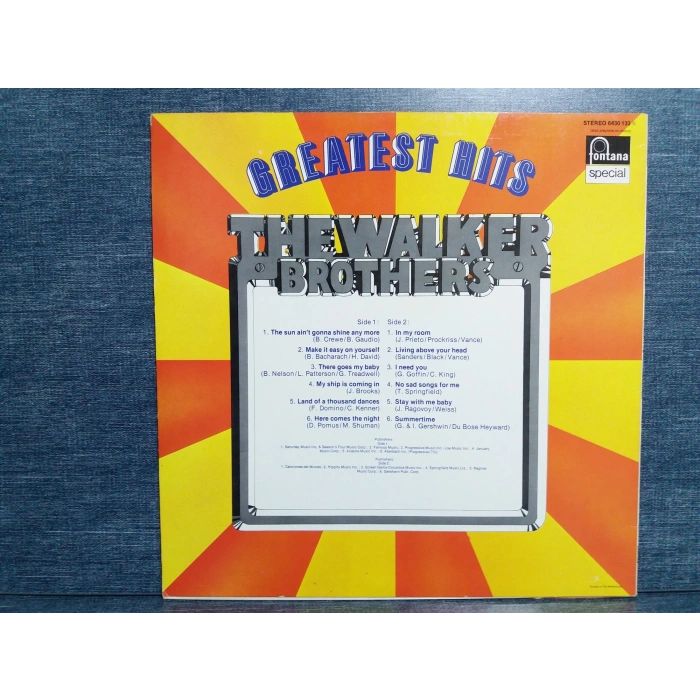 THE WALKER BROTHERS GREATEST HITS LP