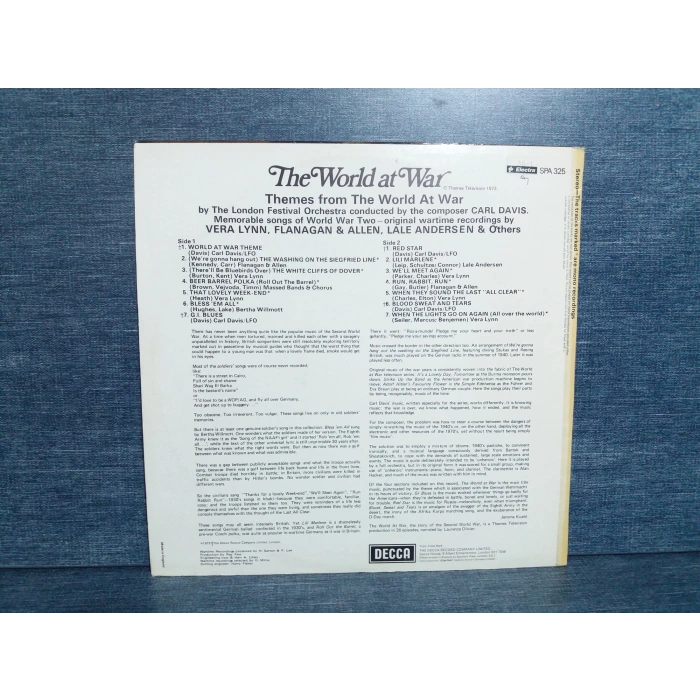 THE WORLD AT WAR LALE ANDERSEN SOUNDTRACK FILM MUSIC LP