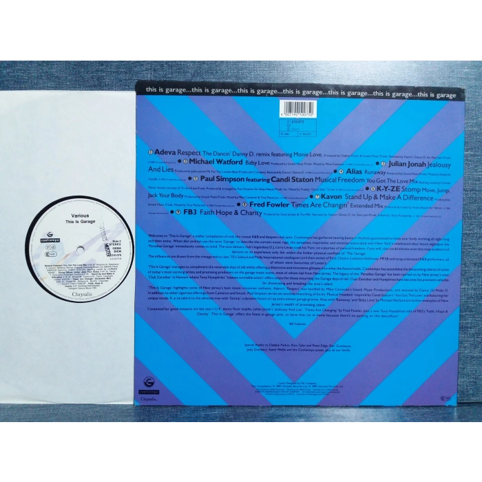 THIS IS GARAGE FEAT ADEVA HOUSE MUSIC LP