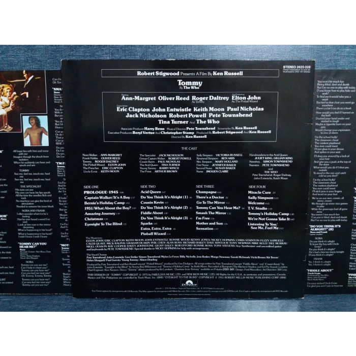 TOMMY THE MOVIE SOUNDTRACK MUSIC 2 LP