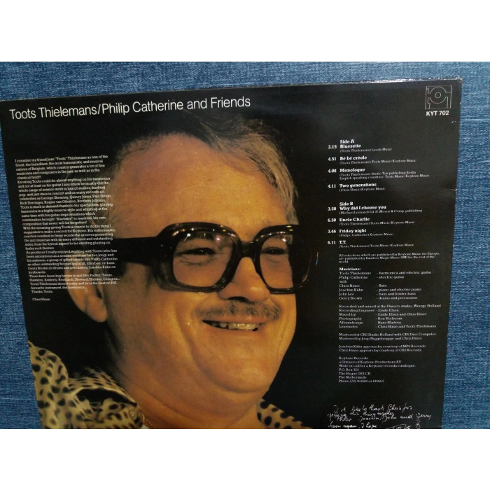 TOOTS THIELEMANS FRIENDS MUSIC LP