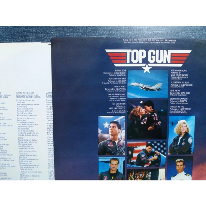 TOP GUN FILM TOM CRUISE SOUNDTRACK MUSIC LP