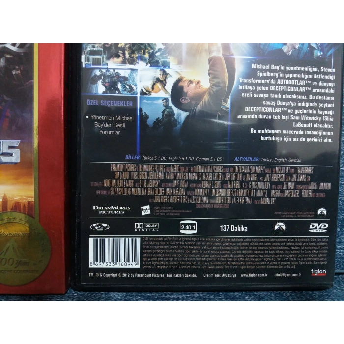 TRANSFORMERS  DVD FİLM