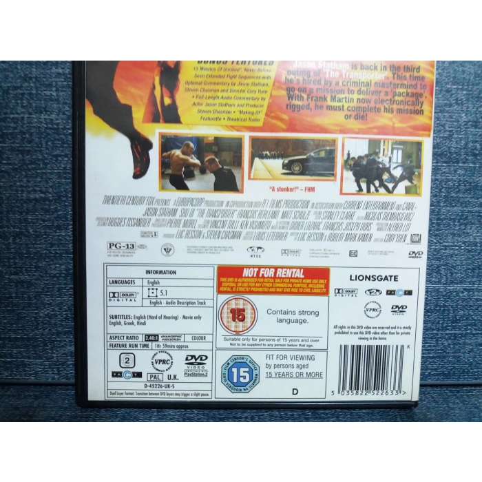 TRANSPORTER 3 DVD FİLM (İNGİLİZCE)