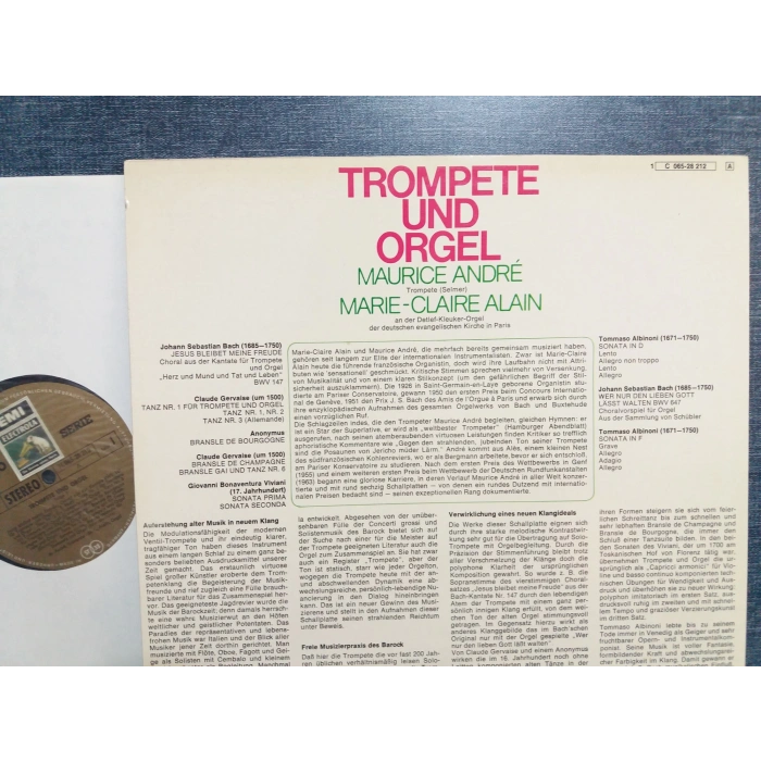 TROMPETE UND ORGEL MAURICE ANDRE - MARIE ALAIN