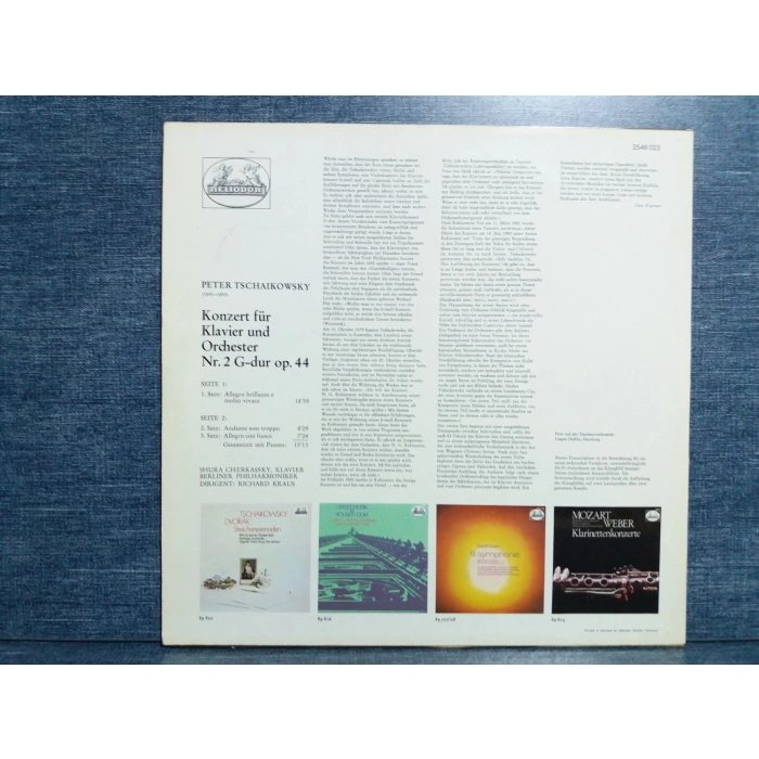 TSCHAIKOWSKY PIANO Nr.2 SHURA CHERKASSY LP