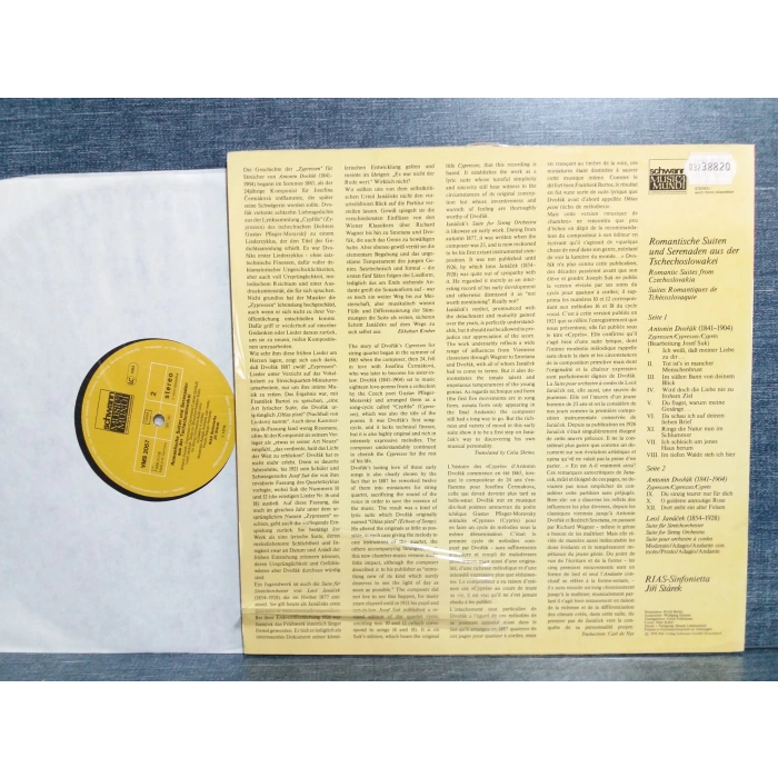 TSCHAIKOWSKY ROMANTIC SUITEN SERENADEN MUSIC LP