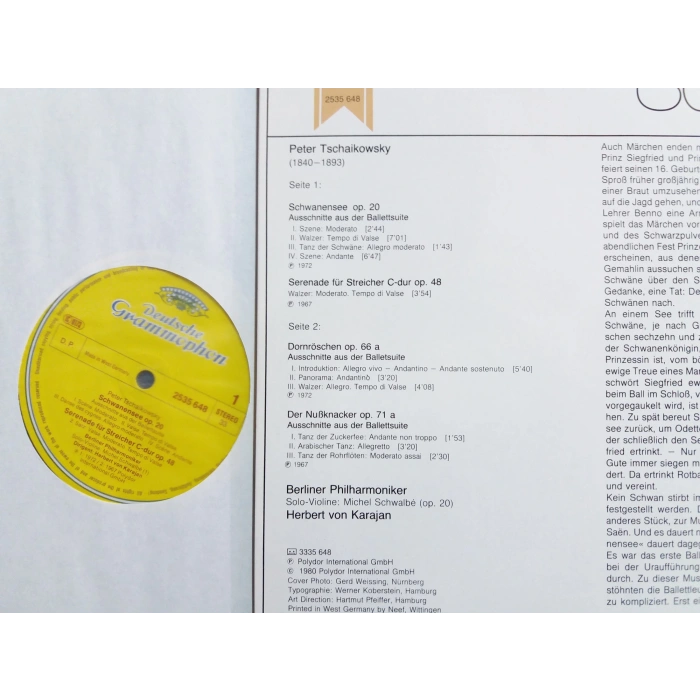 TSCHAIKOWSKY SCHWANENSEE DORNRÖSCHEN NUSSKNACKER  LP