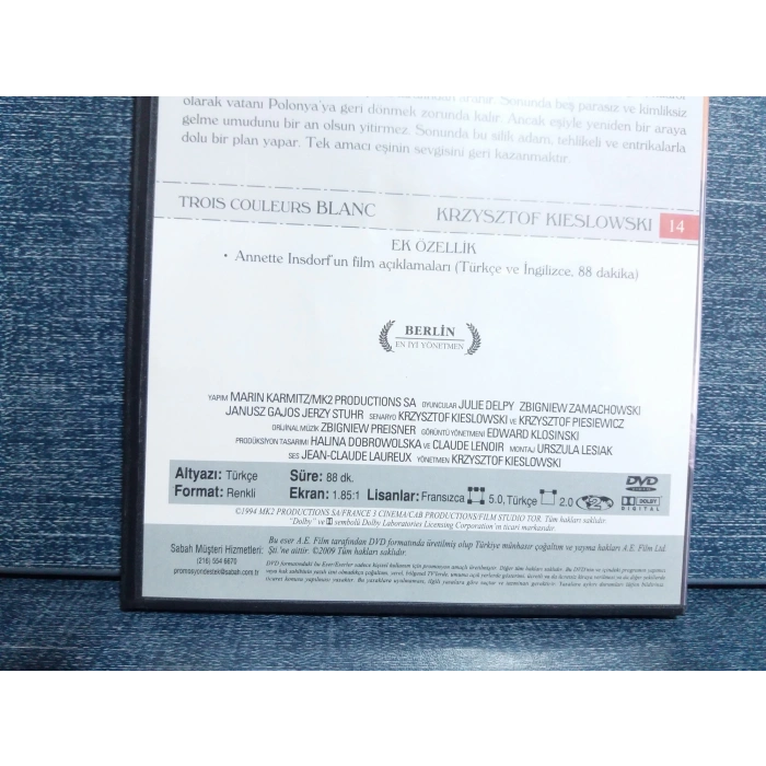 ÜÇ RENK BEYAZ DVD FİLM