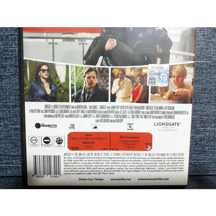 ÜÇKAĞITÇI MORTDECAI DVD FİLM