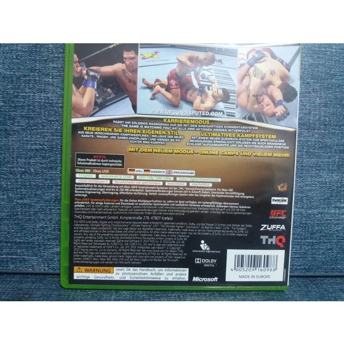 UFC UNDISPUTED 2010 XBOX 360 OYUN