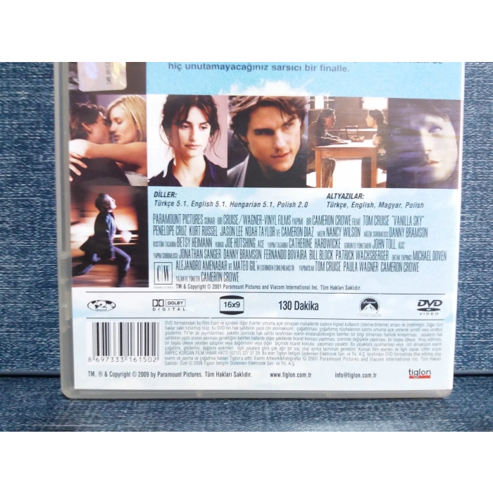VANILLA SKY TOM CRUISE DVD FİLM