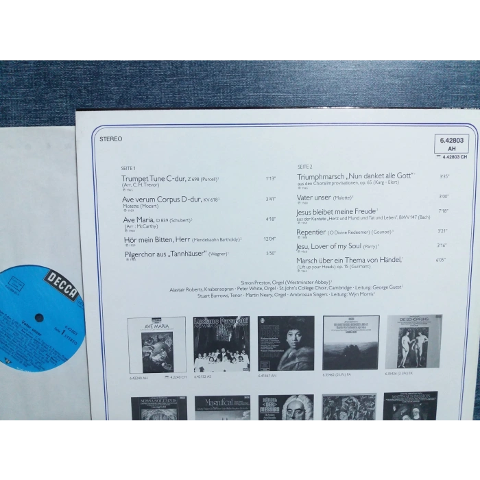 VATER UNSER AVE VERUM AVE MARIA JESUS BLEIBET